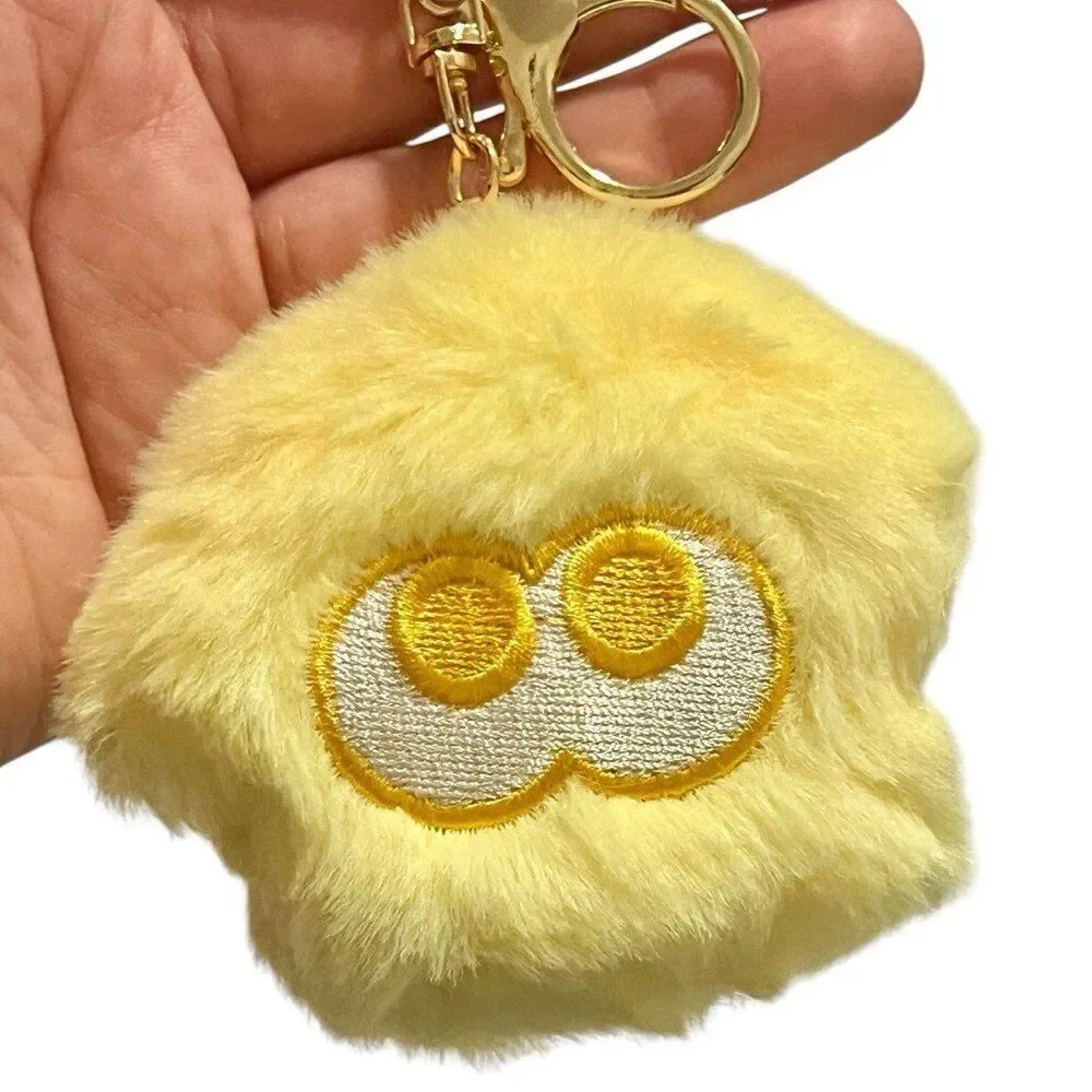 Splatoon Squid Inkling Chibi Plushie Keychain w Clip and Keyring in Yellow